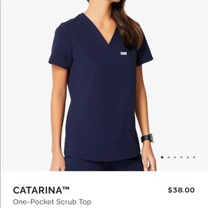 2 FIGS navy blue scrub tops